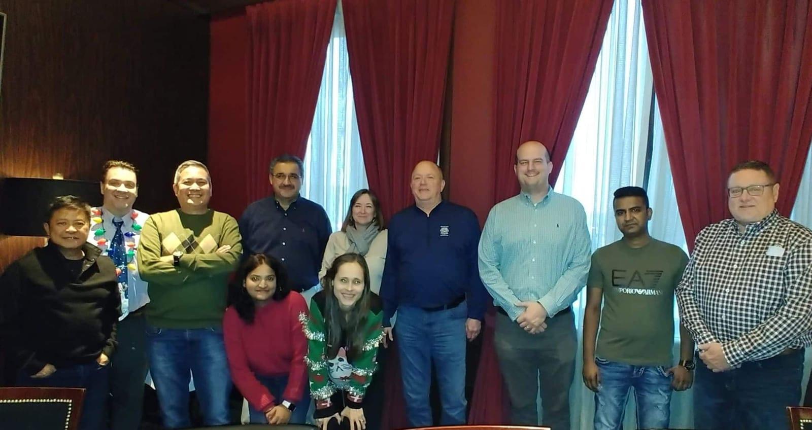 The ISG team at a holiday gathering